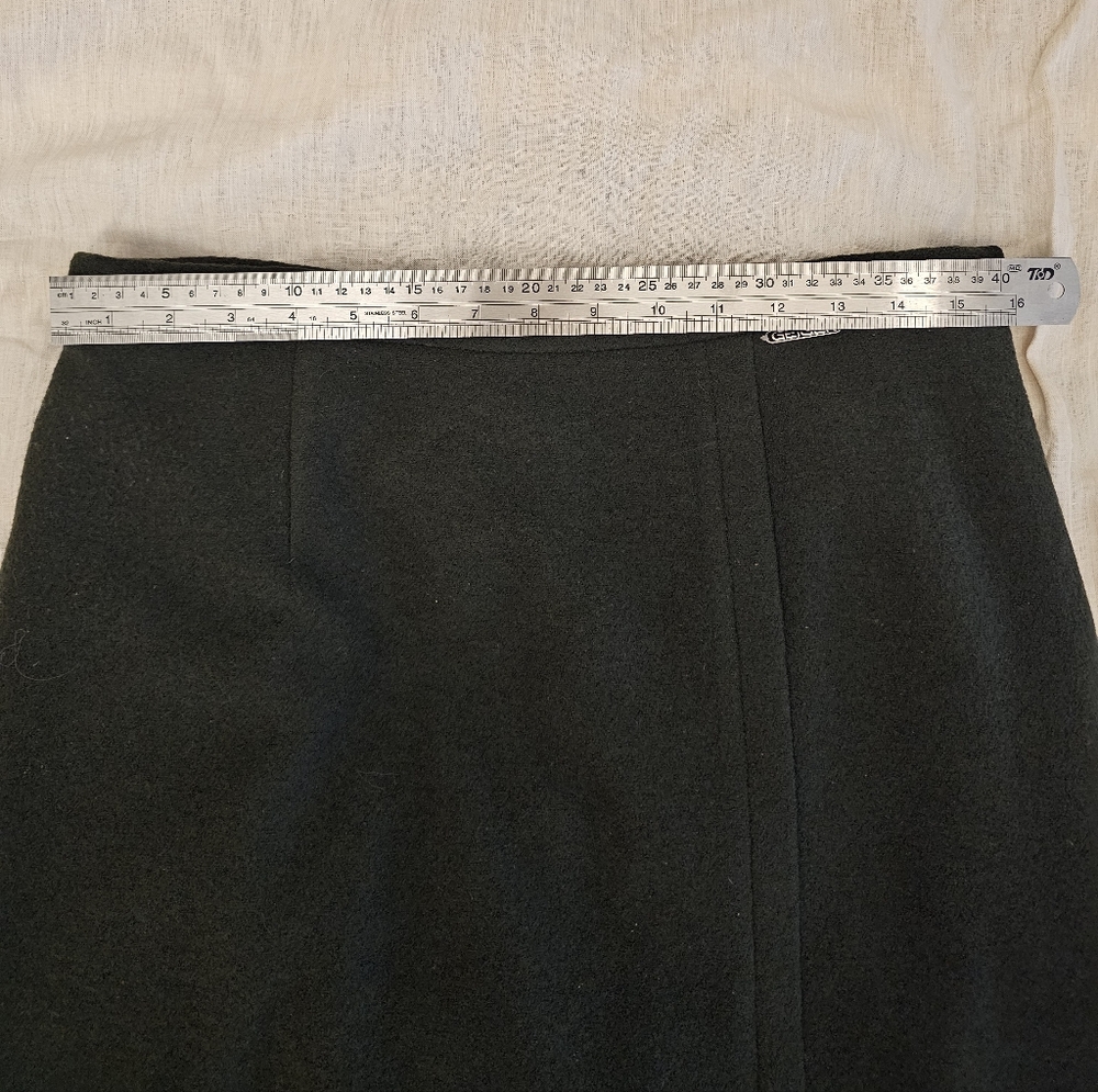 Geiger Collections 100% Wool Pencil‎ Skirt Made In Austria Forest Green - Picture 6 of 10